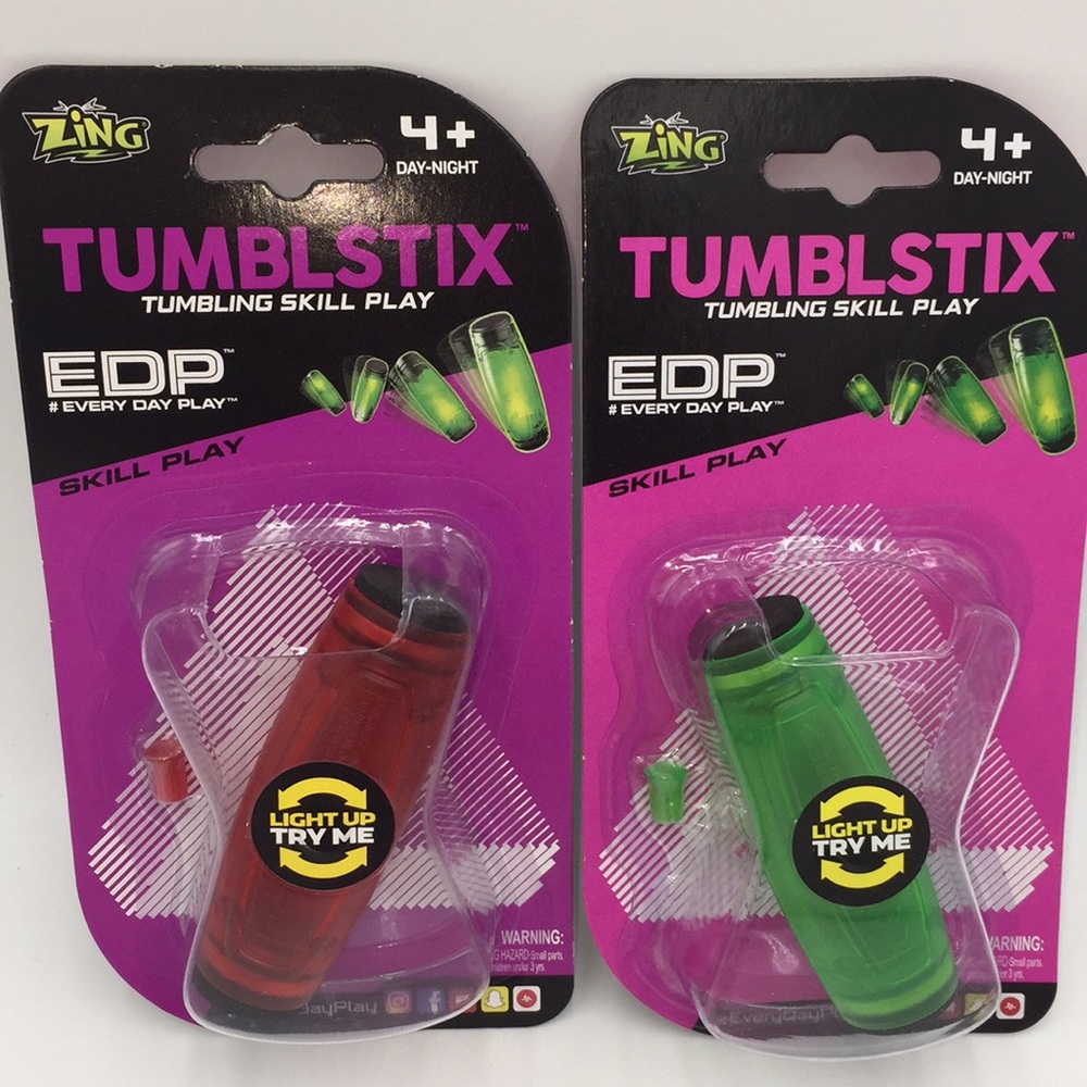 Tumblstix Tumbling Skill Light Up Play Toys Red and Green